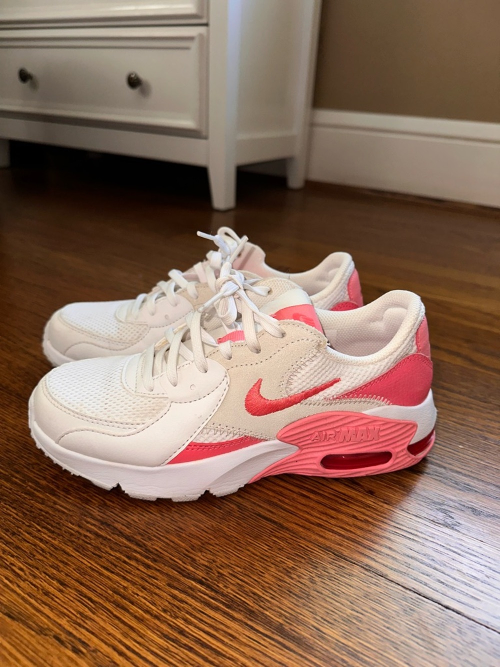 Nike Air Max White and Pink Retro Trainers